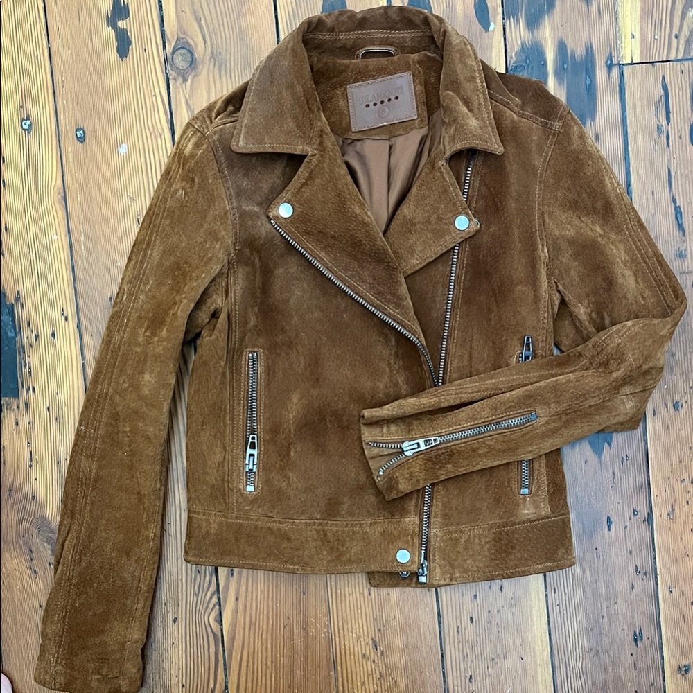 Brown Suede Biker Jacket